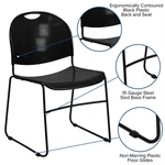 Flash Furniture Hercules Ultra Compact Stacking Chair Black New. Price: $118.99.