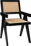 Elegant Black Teak And Caning Jude Chair By Noir New. Price: $2099.00.