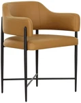 Tov Sezanne 23 1/2" Wide Tan Vegan Leather Modern Dining Chair New. Price: $349.00.