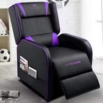Vitesse Gaming Recliner Chair Purple Black Ergonomic Movie Theater Seating Plush New. Price: $50.00.