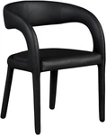Meridian Furniture 987BLACK-C Sylvester Vegan Leather Dining Chair Open. Price: $309.00.