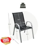 Giantex 4PC Patio Chairs Stackable Outdoor Metal Dining 330LB Capacity New. Price: $159.99.