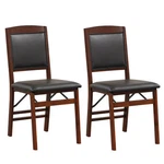 Set Of 2 Folding Dining Chairs With Padded Seat And High Backrest-black New. Price: $183.49.
