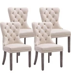 Kcc Velvet Dining Chairs Set Of 4, Upholstered High-end Tufted Room New. Price: $225.99.