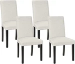Beige Upholstered Dining Chairs Set Of 4 With Wood Legs For Home Decor New. Price: $332.99.