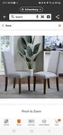 Upholstered Dining Chairs Copper Nails Armless High Back Light Grey (set Of 2) Open. Price: $90.27.