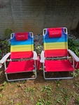 Beautiful Pair Rainbow Nautica Beach Chairs Used. Price: $169.95.