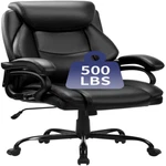 Jonpony 500LBS Big & Tall Office Chair: Ergonomic, Executive Leather-black New. Price: $216.69.