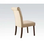 Acme Gasha Beige Linen Padded Seat & Walnut Wooden Base Finish 37"H Side Chair New. Price: $335.99.