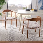 Safavieh Juneau Leather Woven Accent Chair Natural / White New. Price: $253.99.
