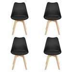 Canglong Mid Century Modern Dsw Side Wood Legs Dining-chairs, Pack Of 4, Black New. Price: $382.99.