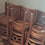 A.c. Furniture Co. Inc. Brown Wooden Dining Chair Medium Indoor Used. Price: $100.00.