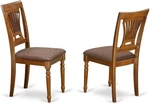 East West Furniture Pvc-sbr-c Plainville Linen Fabric Chairs, 2 Set,saddle Brown New. Price: $179.13.