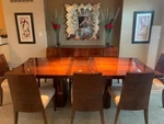 Barely Used Ids Artedi 327 Collection Dining Table, Chairs, And Buffet. Price: $3000.00.