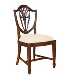 NDRSC040, Niagara Furniture, Drape Carved Shield Back Side Chair New. Price: $655.00.