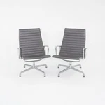 2013 Herman Miller Eames Aluminum Group Lounge Chairs Grey Leather 2X Available Used. Price: $1800.00.