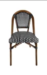 2 Chivari Armless French Bistro Patio Dining Chair - Black & White New. Price: $300.00.