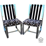 Milo Baughman Chairs Mcm Stainless Steel Pair Used. Price: $1356.00.