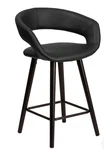 Flash Furniture 24" High Faux Leather Counter Stool In Black New. Price: $126.00.