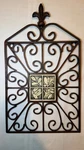 Vtg Wrought Iron Wall Panel 17"X10" Scroll Design Center Tile Classic Home Decor Used. Price: $31.95.