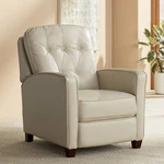 White Leather Recliner Modern Armchair Comfortable Reclining Bedroom New. Price: $999.99.