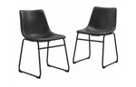 New Faux Leather Dining Chairs - Black Set Of 2 By Walker Edison Or Desk. Price: $89.99.