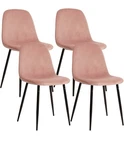 Canglong Modern Velvet Chairs With Metal Legs Set Of 4, Pink. #3 New. Price: $100.00.