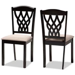Bowery Hill Upholstered And Brown Finished Wood 2-PIECE Dining Chair Set New. Price: $134.99.