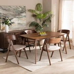 Baxton Studio Danton Beige Faux Leather 5-PIECE Dining Set New. Price: $1058.00.