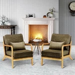 Malol Mid Century Accent Chair Set Of 2 Green Lumbar New. Price: $305.45.
