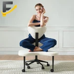 Ergonomic Cross Legged Swivel Chair Adjustable Height And Teddy Fabric Meditatio New. Price: $133.43.