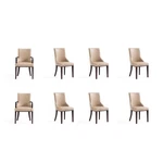 Manhattan Comfort, Shubert 8 Piece Modern Upholstered Chair Set Tan, Primary New. Price: $2529.99.