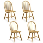 Costway 4 Pcs Vintage Windsor Dining Side Chair Wood Spindleback Kitchen Natural New. Price: $329.99.
