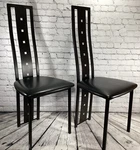 Amisco Gibo Post Modern Chairs 2 Italian Macintosh Style High Back Dining Black Used. Price: $589.76.