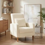 Colamy Modern Upholstered Accent Armchair With Pillow, Fabric Reading Livi New. Price: $164.35.