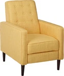Mid-century Tufted Back Recliner Chair Plush Upholstery Beech Wood Legs Living New. Price: $411.67.