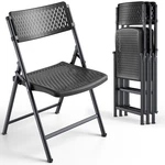 Folding Chairs Pack 400 Lb Capacity Breathable Plastic Pure Black Furniedge New. Price: $129.99.