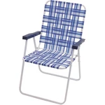 Rio Brands Step-up Blue & White Polyester Web High-back Steel Folding Chair New. Price: $50.94.