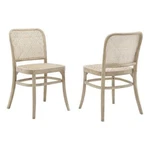 Modway Winona 18.5" Rattan And Elm Wood Dining Side Chair Gray (set Of 2) New. Price: $354.20.