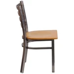 Flash Furniture Clear Coated Metal Chair With Natural Wood Seat New. Price: $142.99.