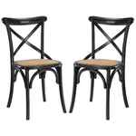 Modway Gear 18.5" Elm Wood Rattan Dining Side Chair Black (set Of 2) New. Price: $263.99.