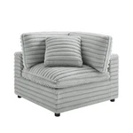 Comfort Pointe Julia Corner Wedge Accent Chair Plush Cord-like Gray Fabric New. Price: $515.90.