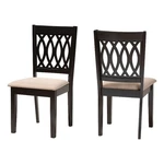 Baxton Studio Florencia Beige Fabric And Espresso Brown Wood Dining Chair New. Price: $140.93.