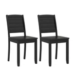 Costway Armless Wood Dining Chair Set Of 2 With Rubber Legs Open. Price: $124.79.