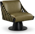 33002OLIVE Millwin Collection Art Deco Swivel Accent Chair With Rich Green New. Price: $817.99.