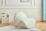Meridian Furniture Theodore Cream Faux Shearling Accent Chair Open. Price: $399.00.