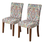 Homepop 38" Fabric Paisley Parsons Dining Chairs Multi-color (set Of 2) New. Price: $278.99.
