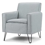 Simpli Home Warren Solid Wood Accent Chair With Hairpin Legs Cool Gray New. Price: $341.99.