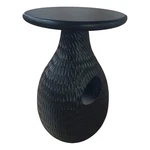 Benjara 14" Side End Table- Artisan Handcrafted Mango Wood/black New. Price: $113.99.
