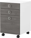Bush Business Furniture Echo Mobile File Cabinet - 3 Drawers, White & Gray New. Price: $431.99.